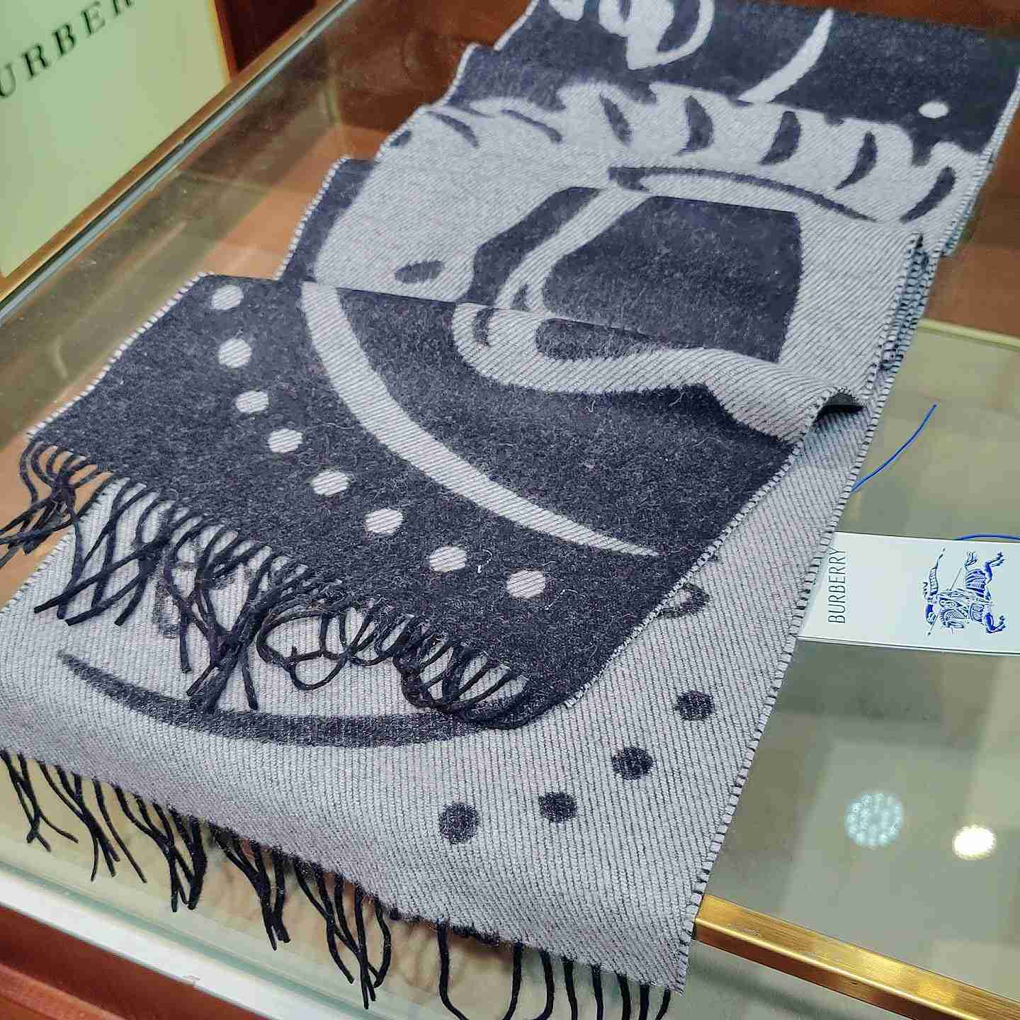 Burberry Mirrored Horse Cashmere Scarf - DesignerGu