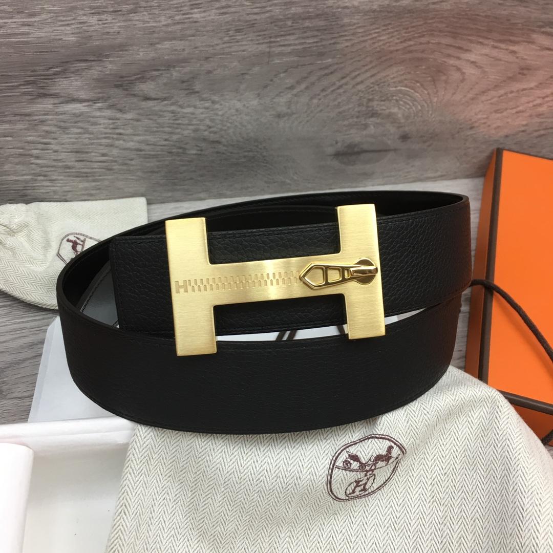 Hermes Leather H Buckle Belt - DesignerGu