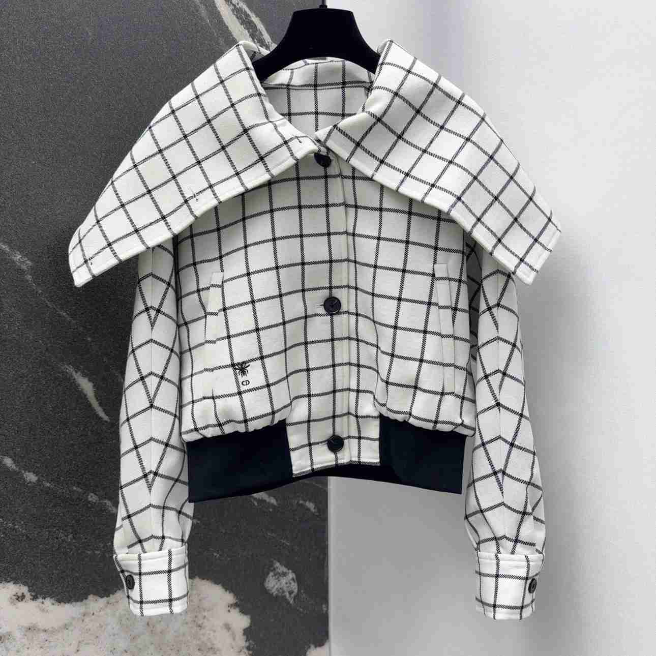 Dior Bomber Jacket with Oversized Collar  - DesignerGu