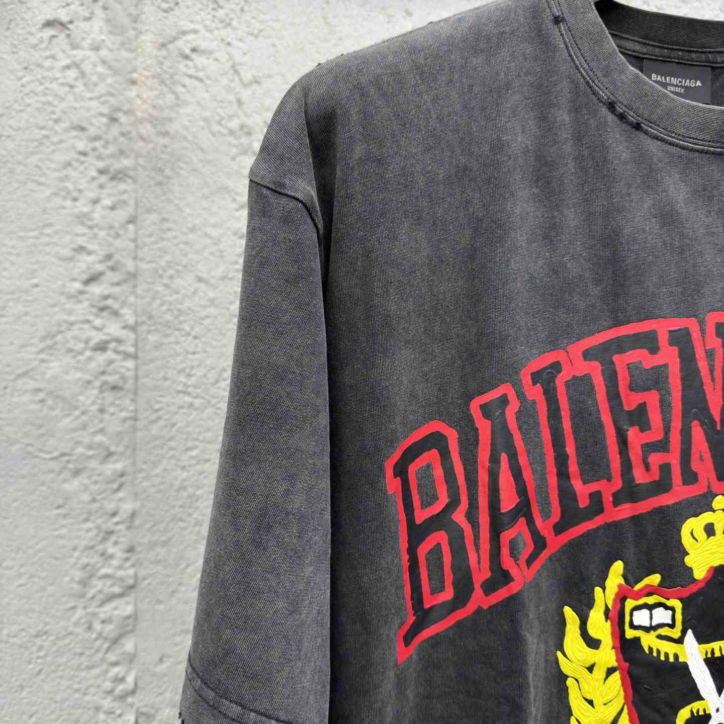 Balenciaga College T-Shirt 'Black' - DesignerGu