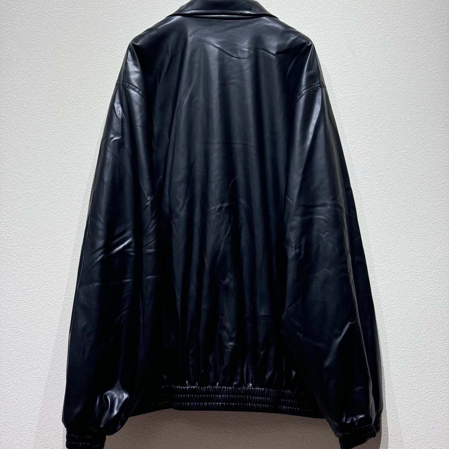 Balenciaga 3B Logo Oversize Leather Track Jacket - DesignerGu