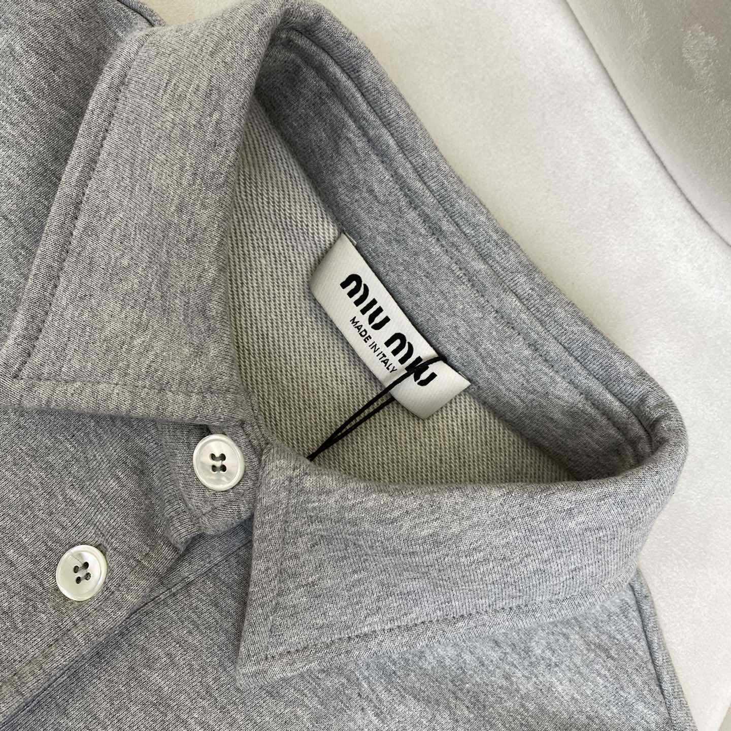 Miu Miu Cotton Fleece And Poplin Sweatshirt - DesignerGu