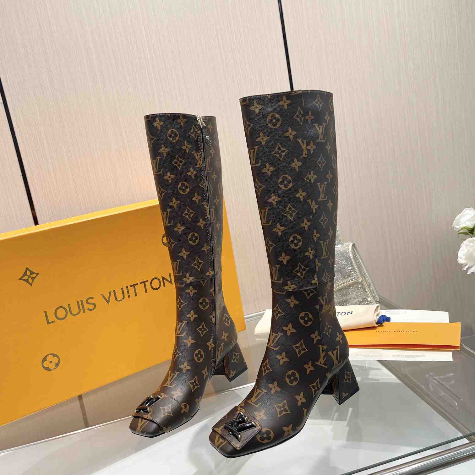 Louis Vuitton LV Checker High Boot - DesignerGu