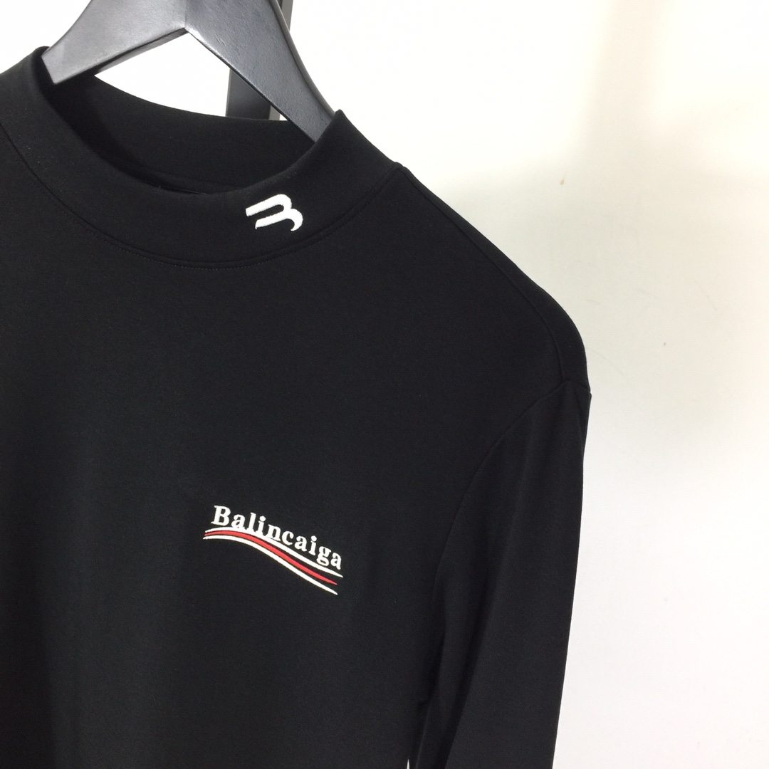 Balenciaga Logo Long Sleeve Tee - DesignerGu