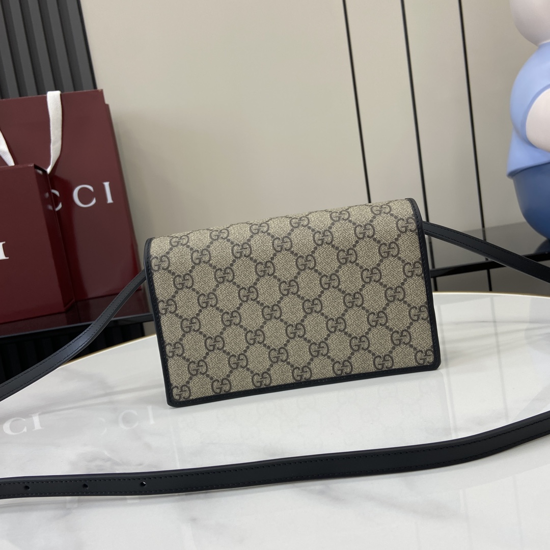 Gucci GG Emblem Super Mini Shoulder Bag - DesignerGu