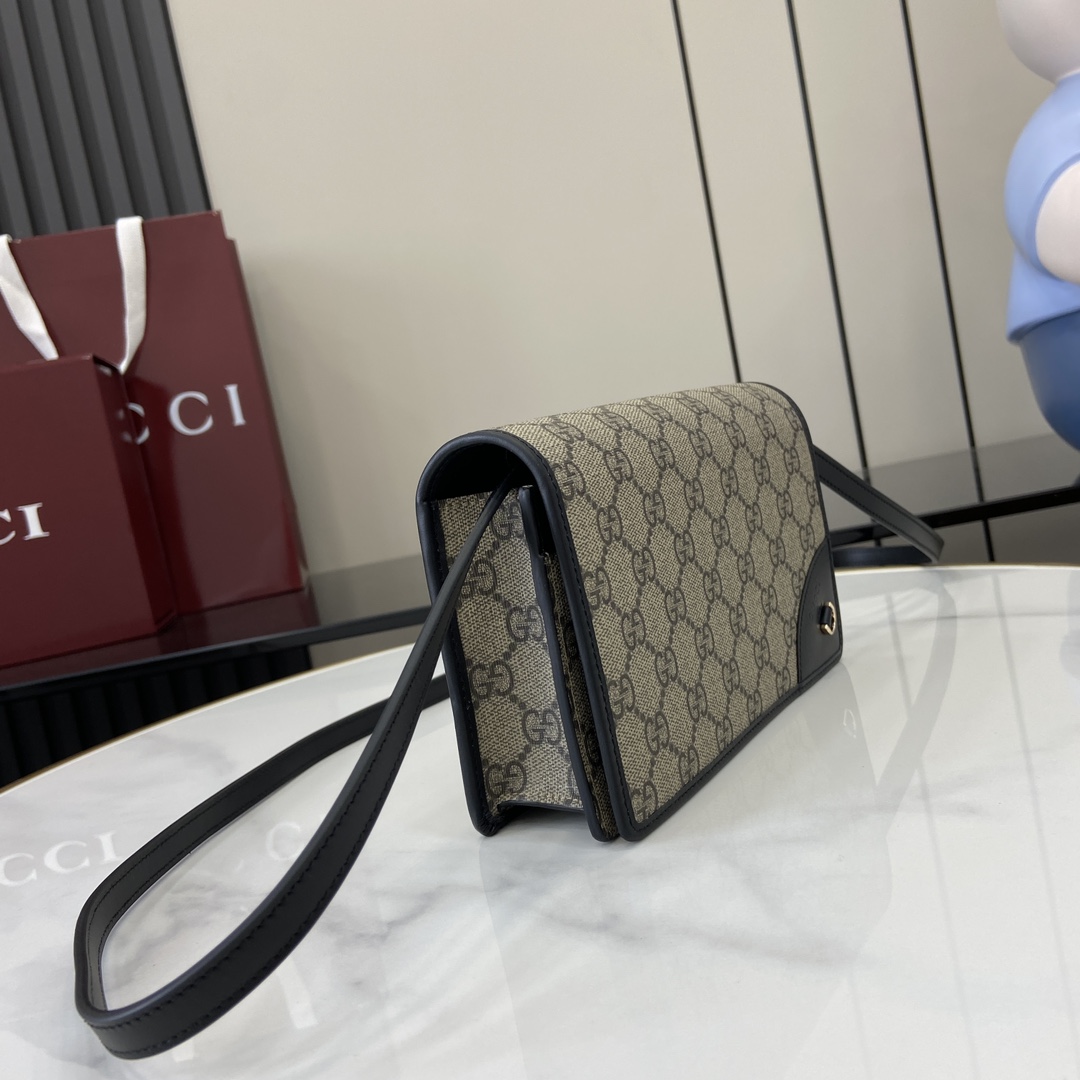 Gucci GG Emblem Super Mini Shoulder Bag - DesignerGu