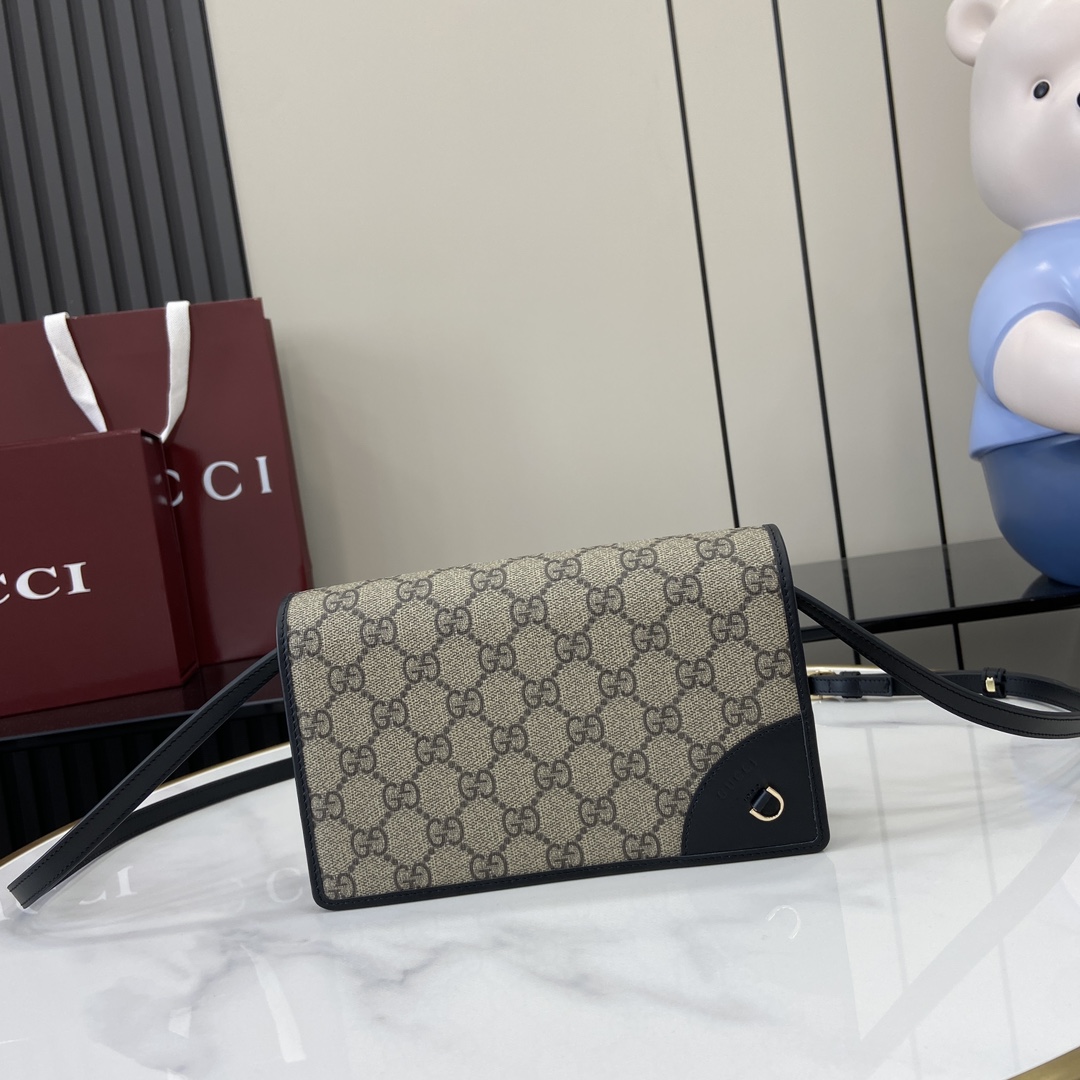 Gucci GG Emblem Super Mini Shoulder Bag - DesignerGu