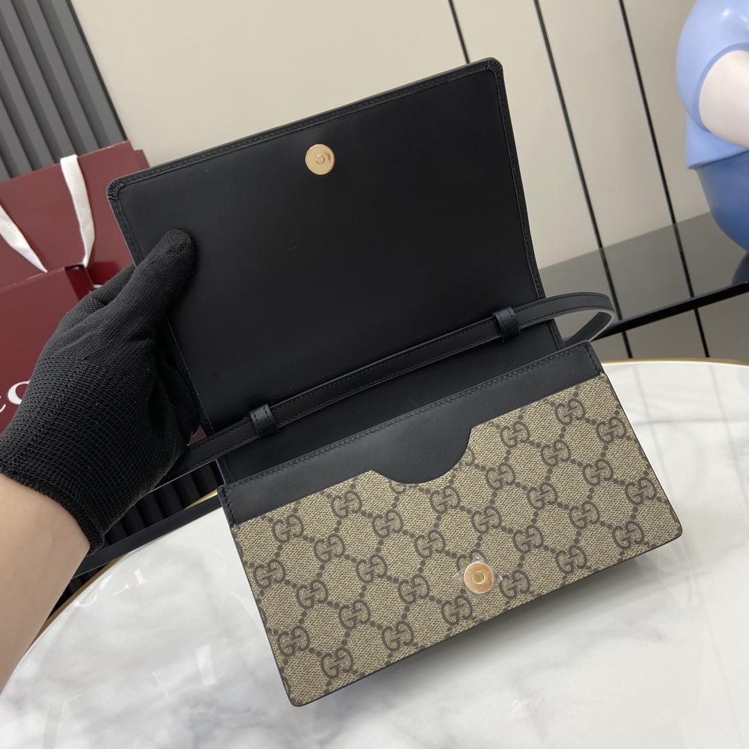 Gucci GG Emblem Super Mini Shoulder Bag - DesignerGu