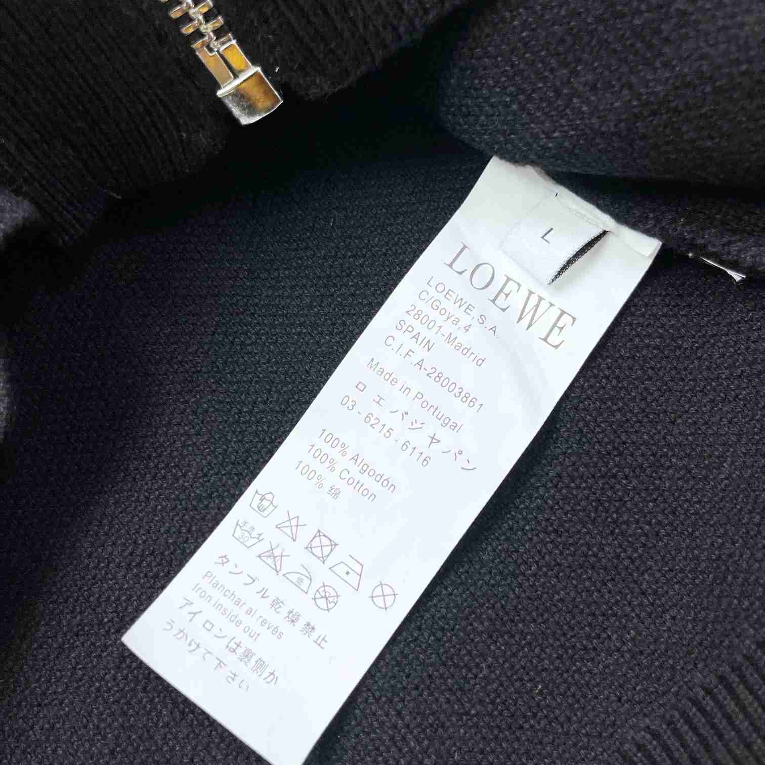 Loewe Anagram Zip-up Hoodie In Wool - DesignerGu