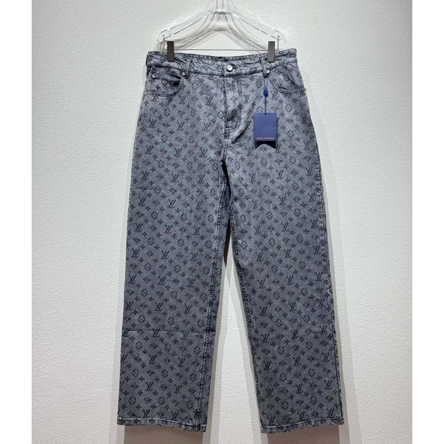 Louis Vuitton Monogram Jacquard Denim Skate Pants   - DesignerGu