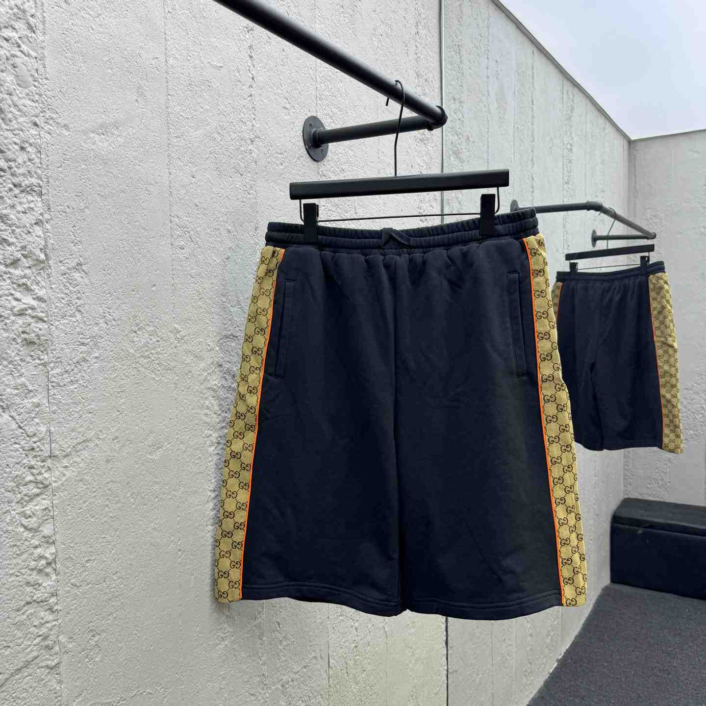 Gucci Cotton Jersey Shorts With GG Inserts - DesignerGu