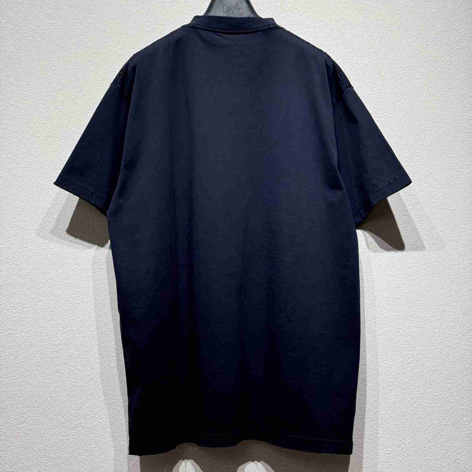 Balenciaga 3B Liquefied T-Shirt Oversized In Faded Black - DesignerGu