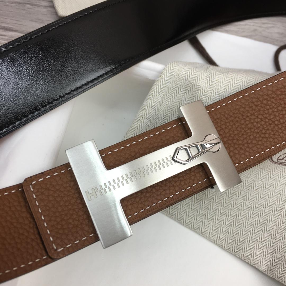 Hermes Leather H Buckle Belt - DesignerGu