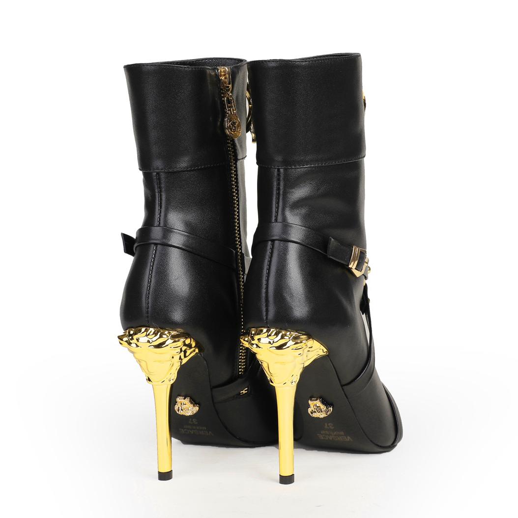 Versace Leather Ankle Boots - DesignerGu