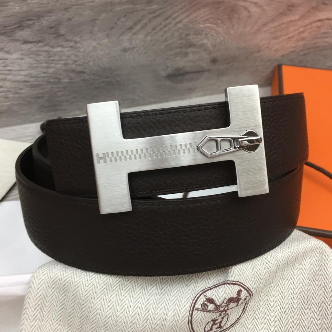 Hermes Leather H Buckle Belt - DesignerGu