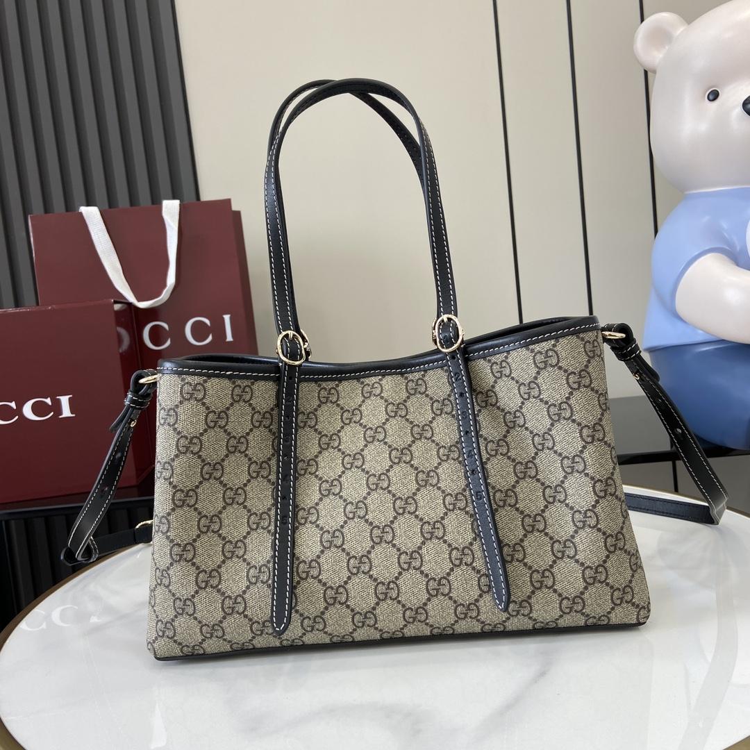 Gucci GG Emblem Small Tote Bag - DesignerGu