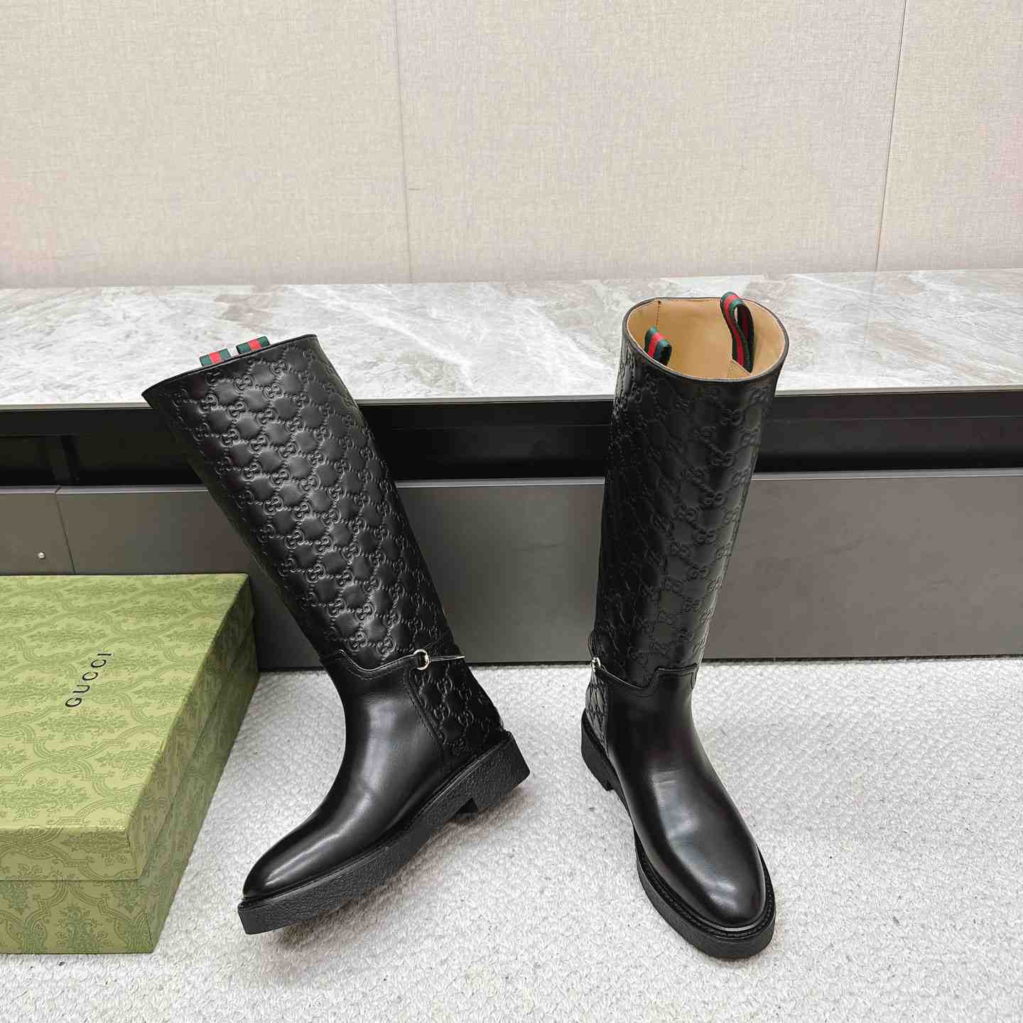 Gucci Women's Slim Horsebit Boot - DesignerGu