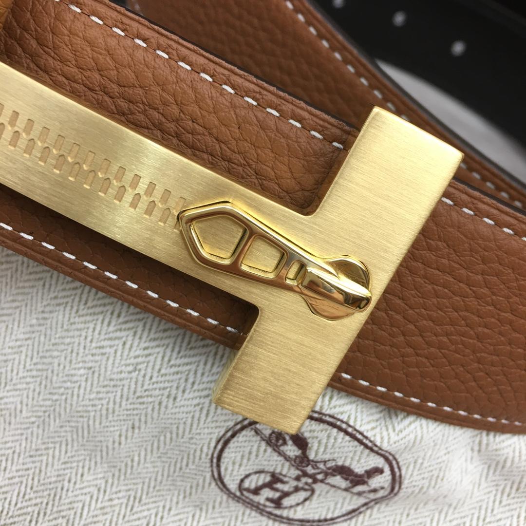 Hermes Leather H Buckle Belt - DesignerGu