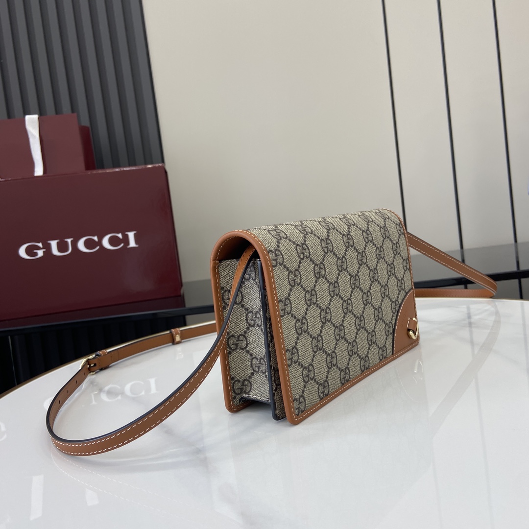 Gucci GG Emblem Super Mini Shoulder Bag - DesignerGu