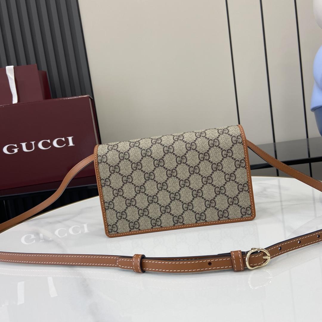 Gucci GG Emblem Super Mini Shoulder Bag - DesignerGu