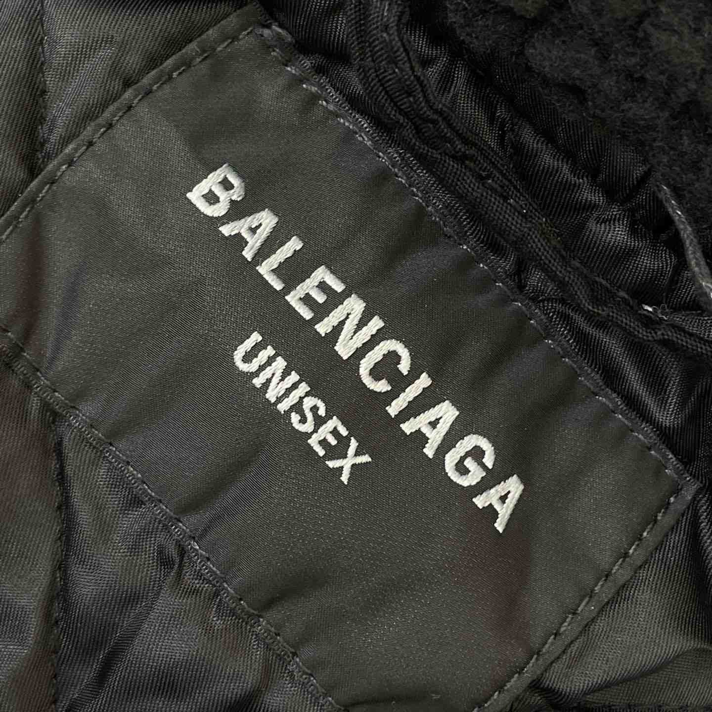 Balenciaga Unity Destroyed Bomber Jacket Black - DesignerGu