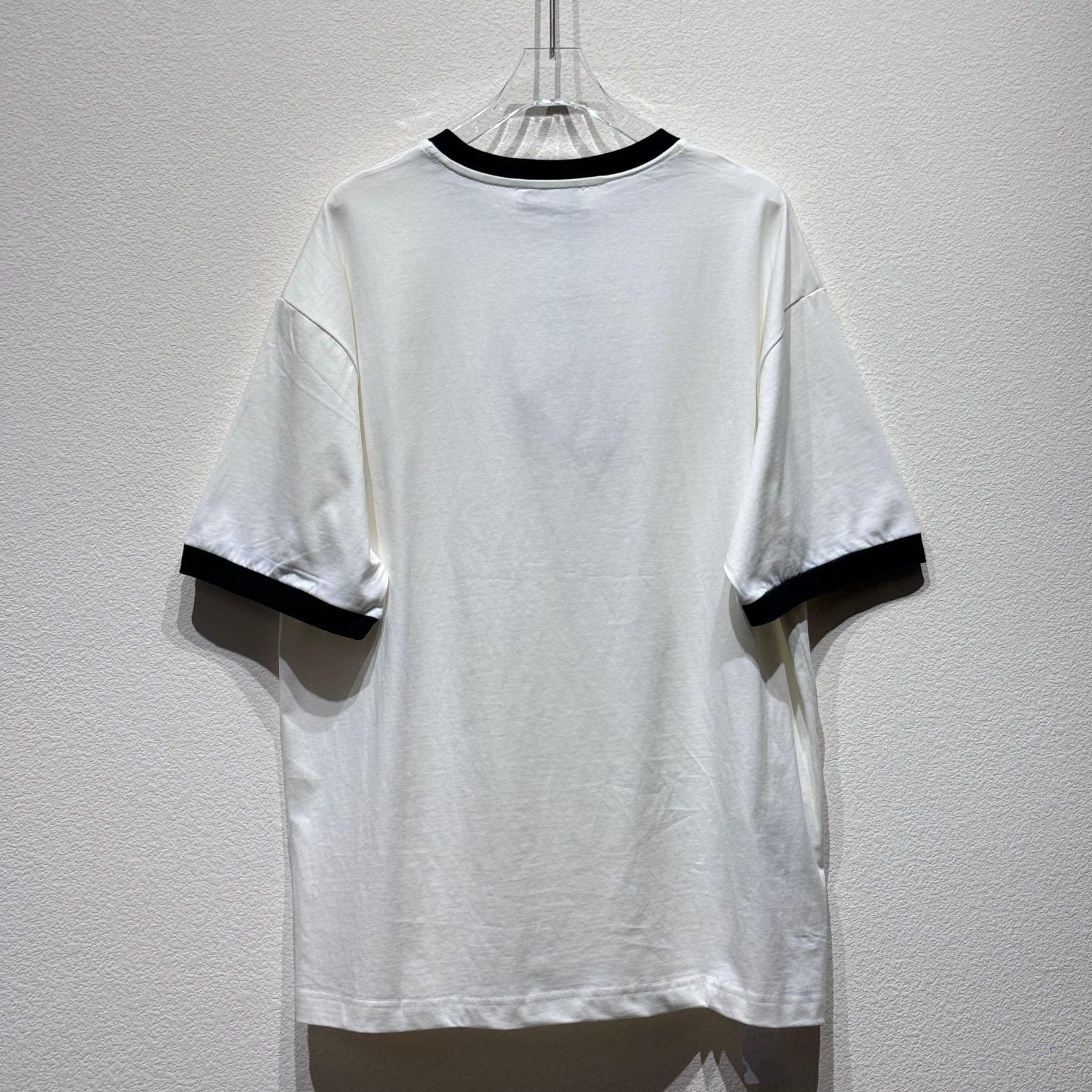 Miu Miu Logo Cotton T-shirt - DesignerGu