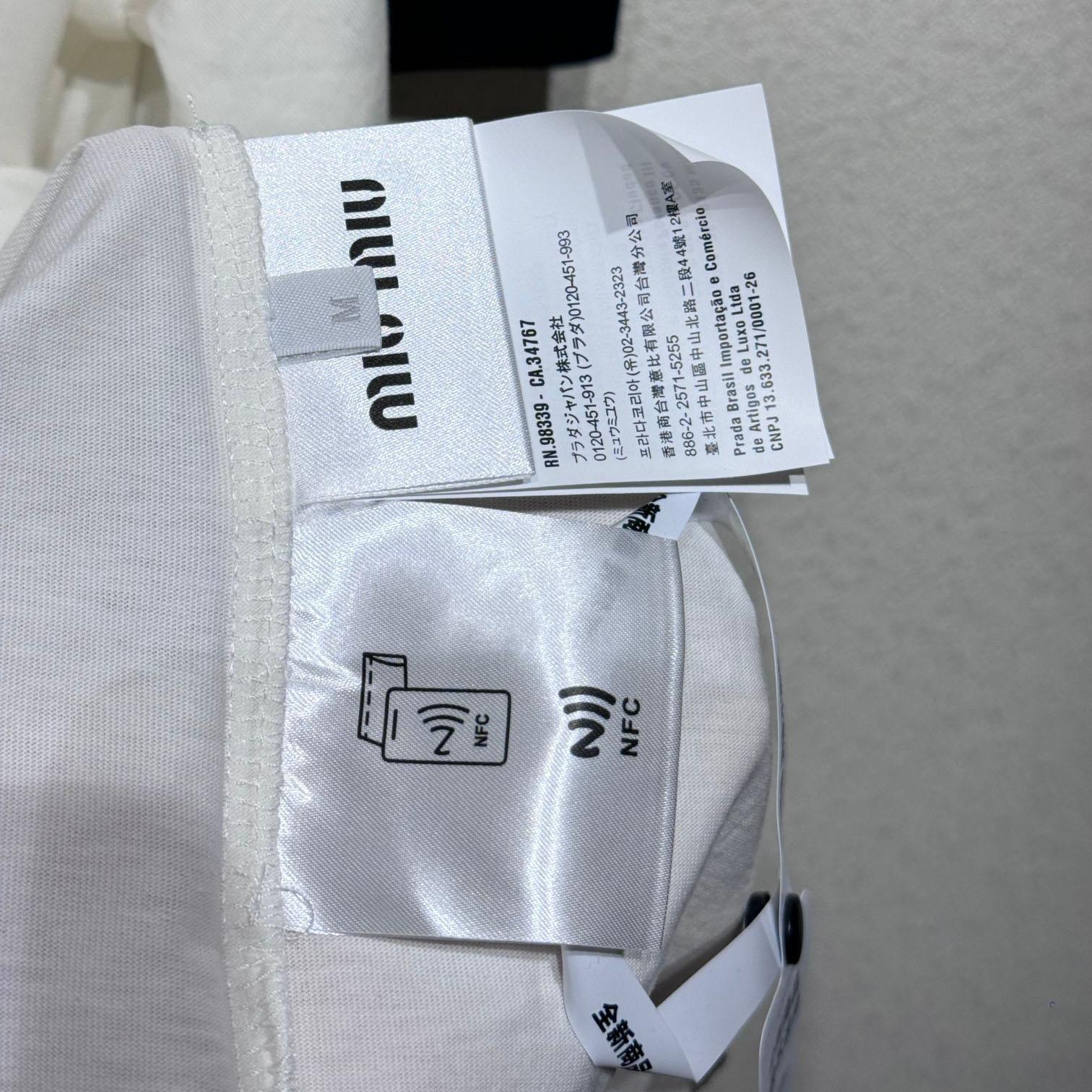 Miu Miu Logo Cotton T-shirt - DesignerGu