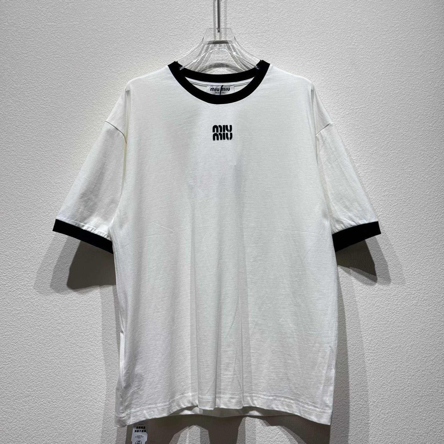 Miu Miu Logo Cotton T-shirt - DesignerGu