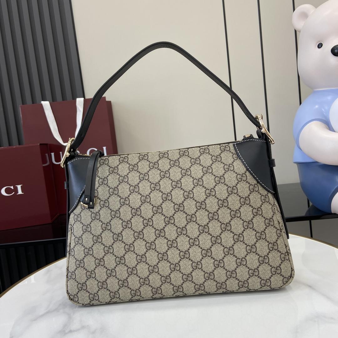 Gucci GG Emblem Medium Shoulder Bag - DesignerGu