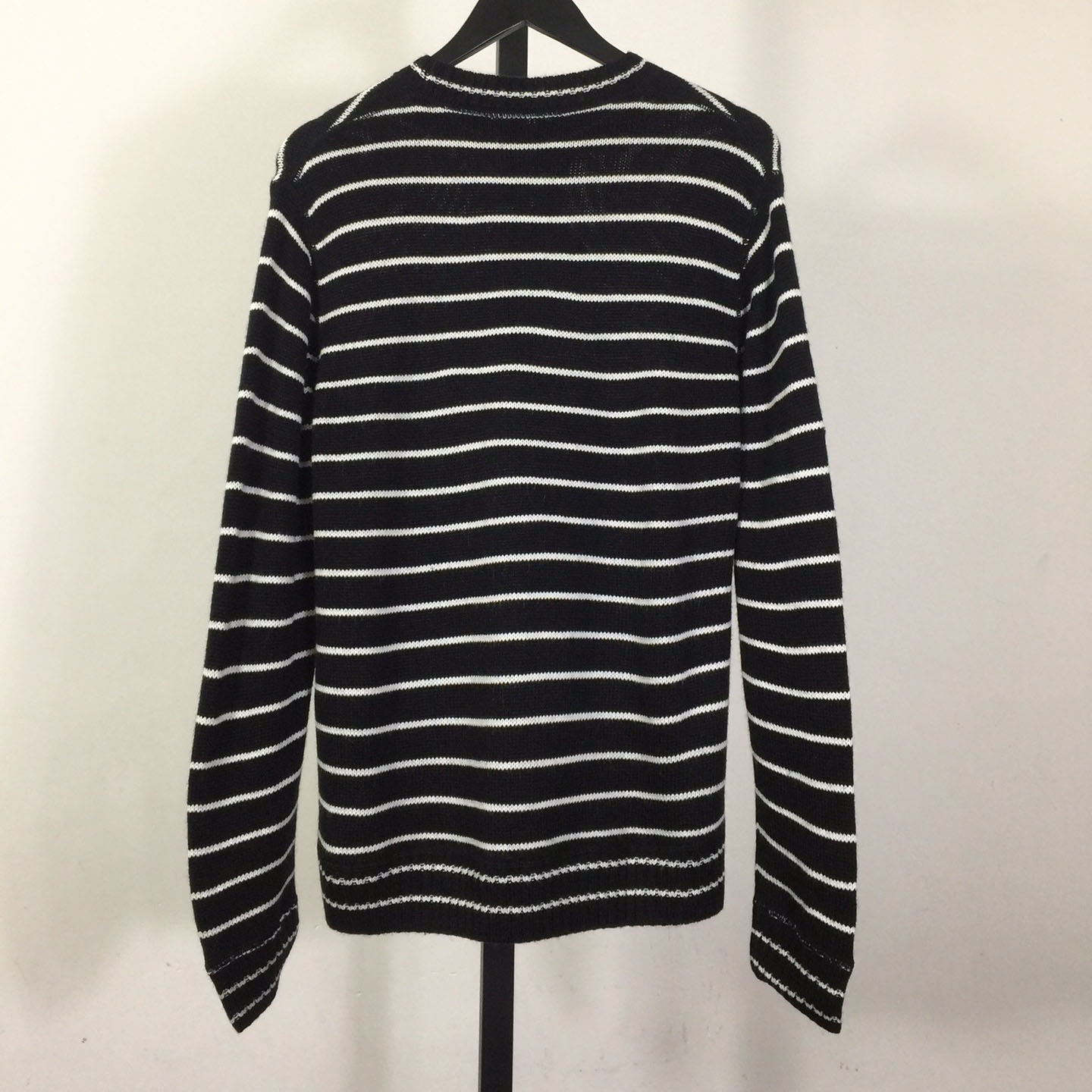 Prada Intarsia-logo Striped Cashmere Jumper - DesignerGu