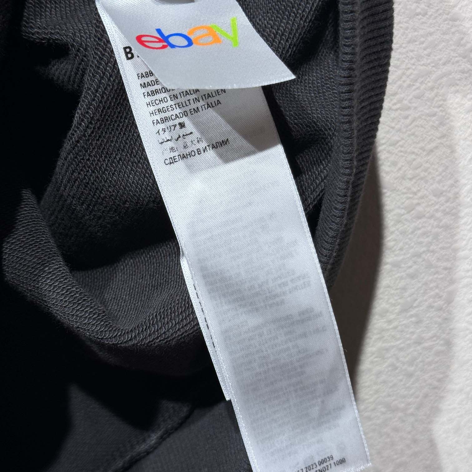 Balenciaga EBay Zip-Up Hoodie Regular Fit In Black - DesignerGu