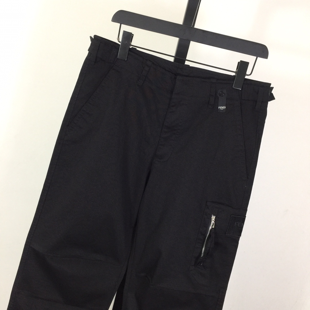 Fendi Black Wide Leg Cargo Pant  - DesignerGu