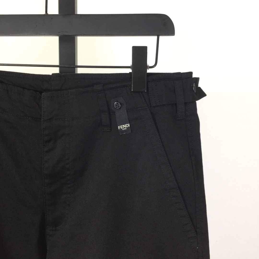 Fendi Black Wide Leg Cargo Pant  - DesignerGu