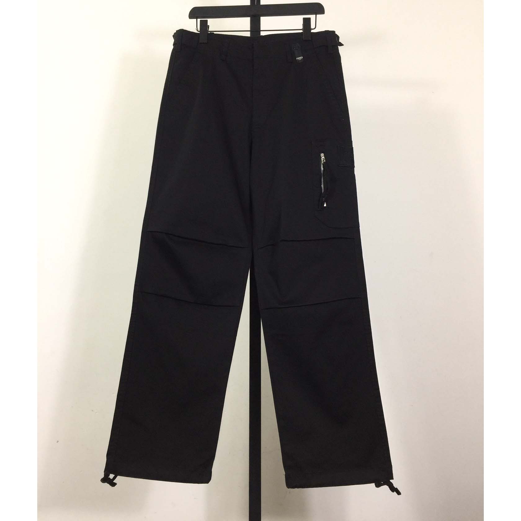 Fendi Black Wide Leg Cargo Pant  - DesignerGu