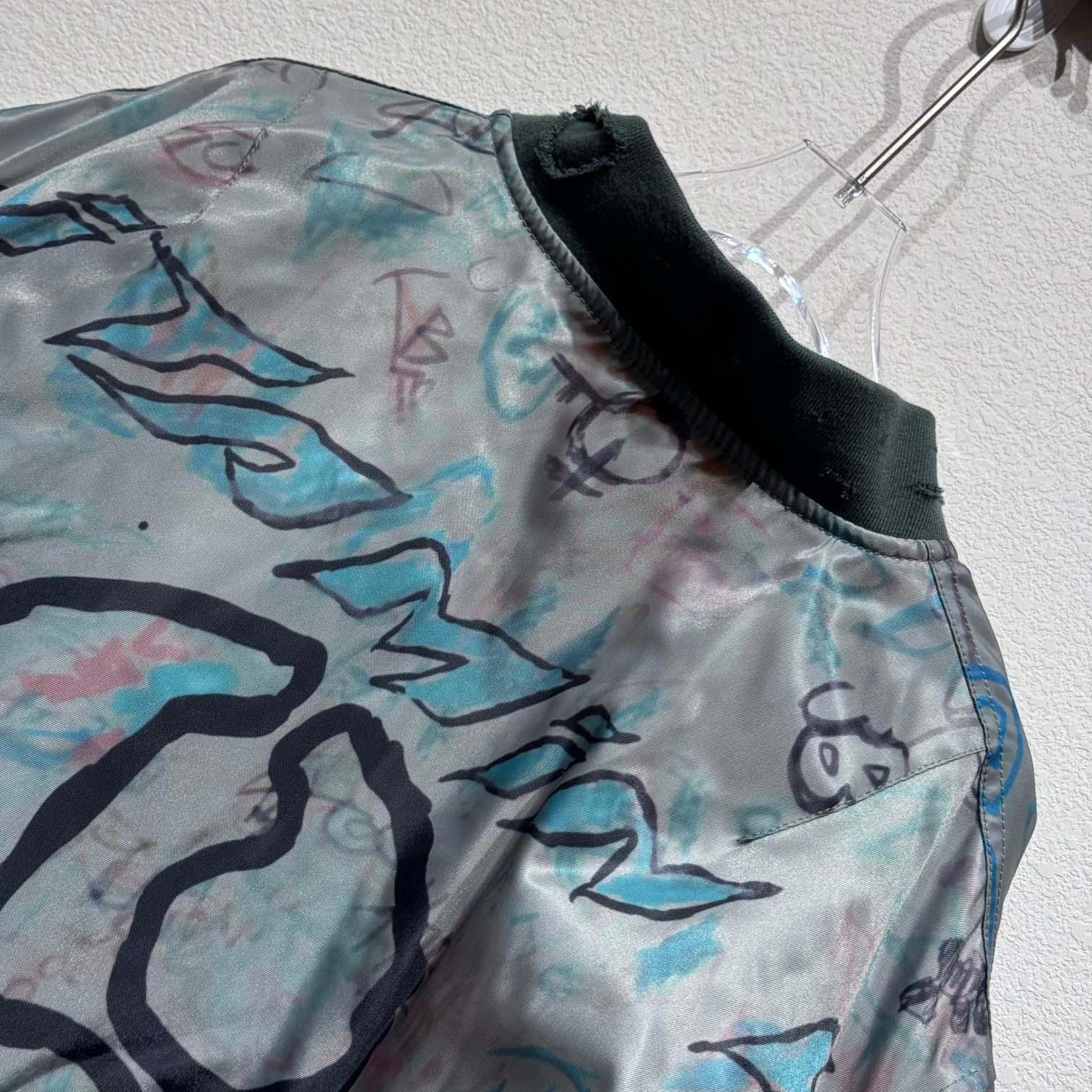 Mowalola Graffiti Bomber Jacket - DesignerGu