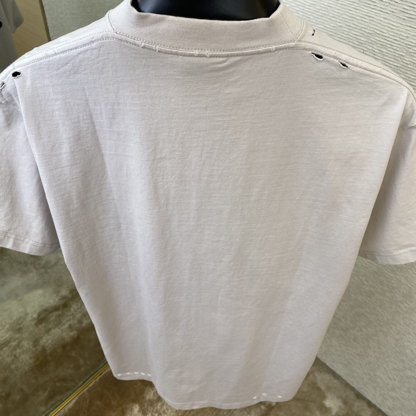 Balenciaga 3B Liquefied T-Shirt Oversized in Dirty White - DesignerGu