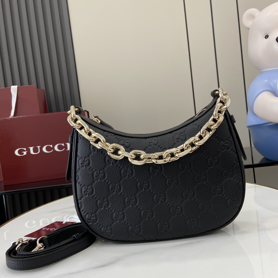 Gucci GG Emblem Small Shoulder Bag - DesignerGu