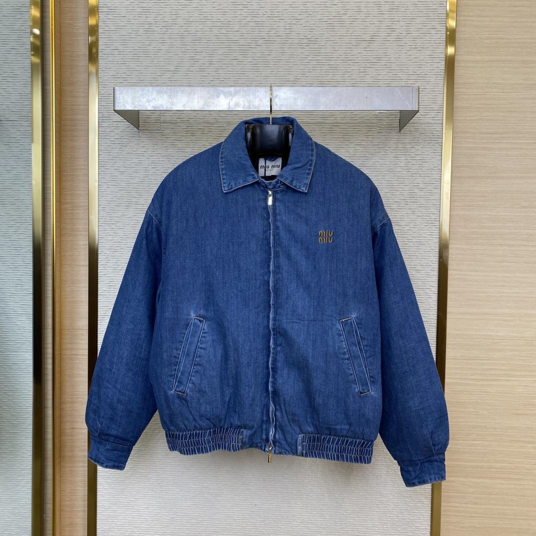 Miu Miu Denim Down Jacket - DesignerGu