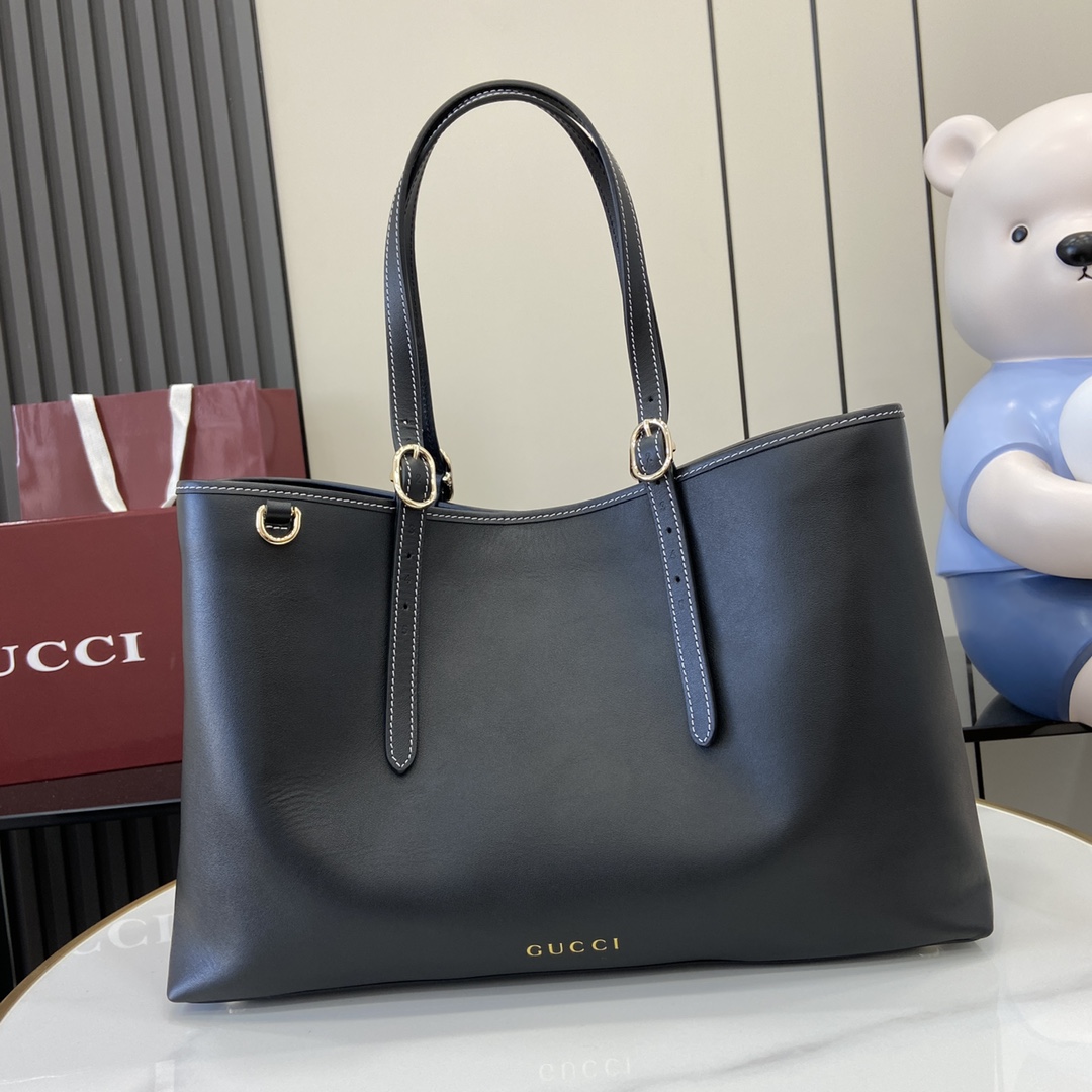 Gucci GG Emblem Medium Tote Bag - DesignerGu