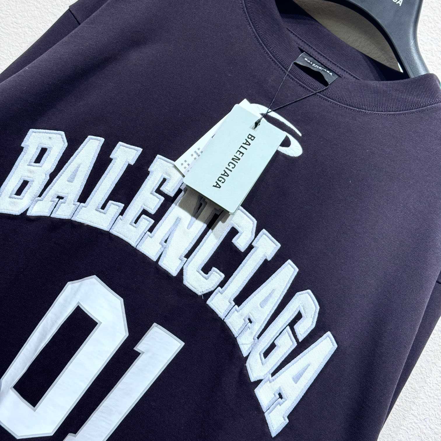 Balenciaga Basketball Series - Long Sleeve T-Shirt Large Fit In Washed Black - DesignerGu