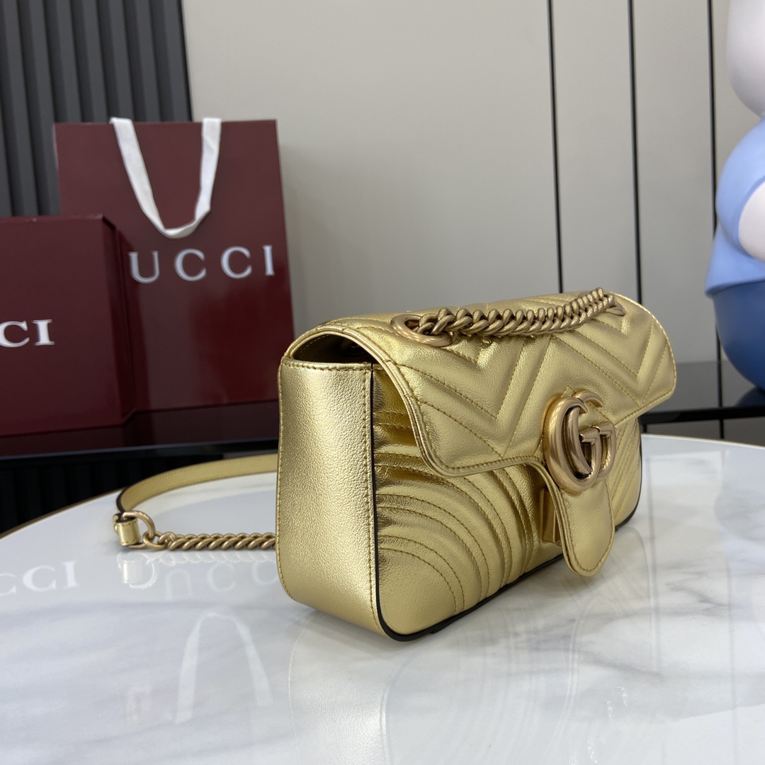 Gucci GG Marmont Mini Shoulder Bag - DesignerGu