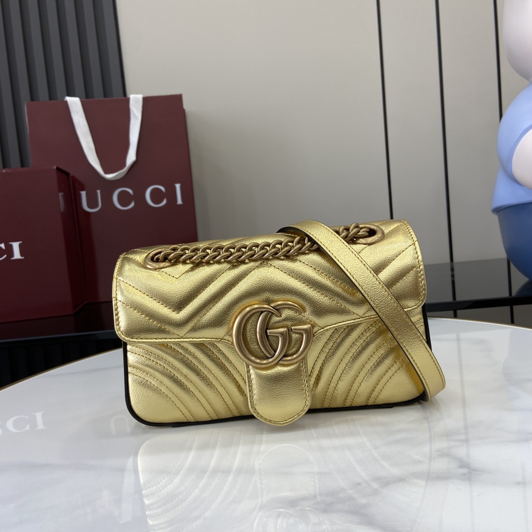 Gucci GG Marmont Mini Shoulder Bag - DesignerGu