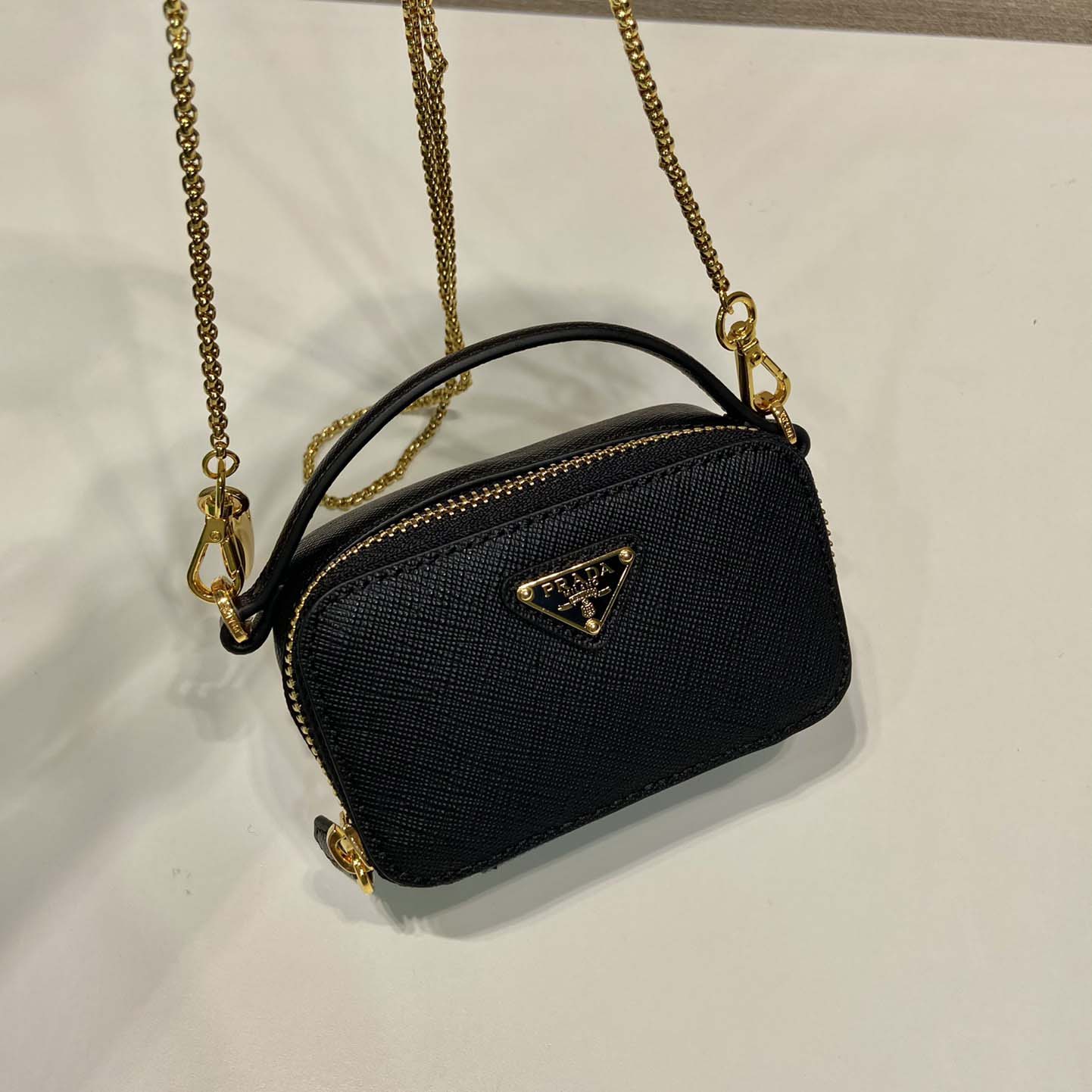 Prada Saffiano Leather Mini-pouch - DesignerGu