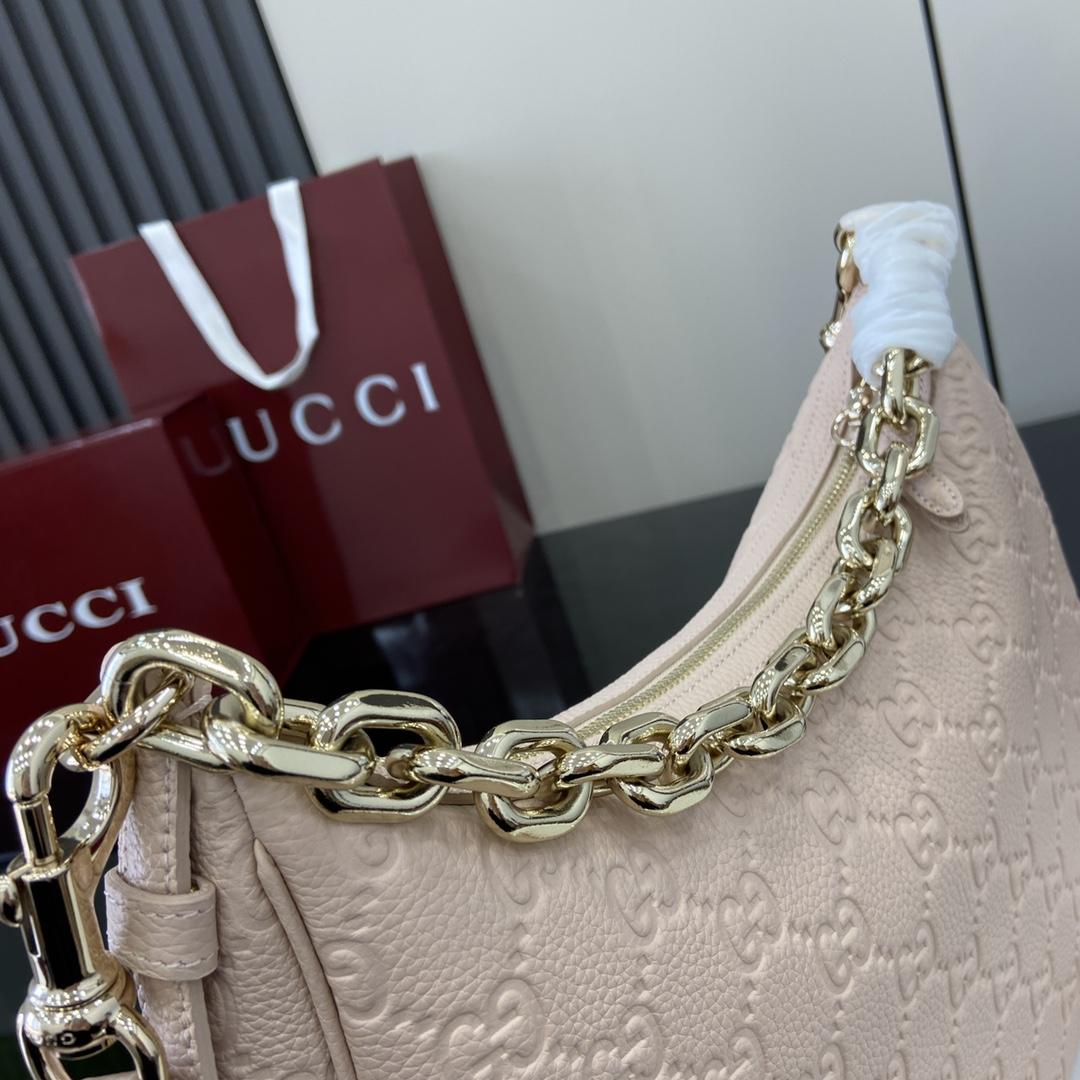 Gucci GG Emblem Medium Shoulder Bag - DesignerGu