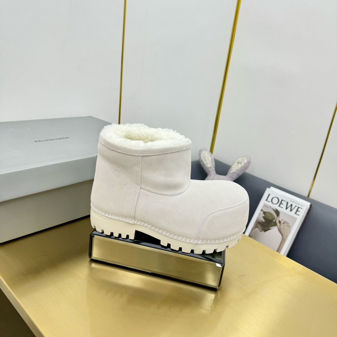 Balenciaga Alaska Fur Bootie  - DesignerGu