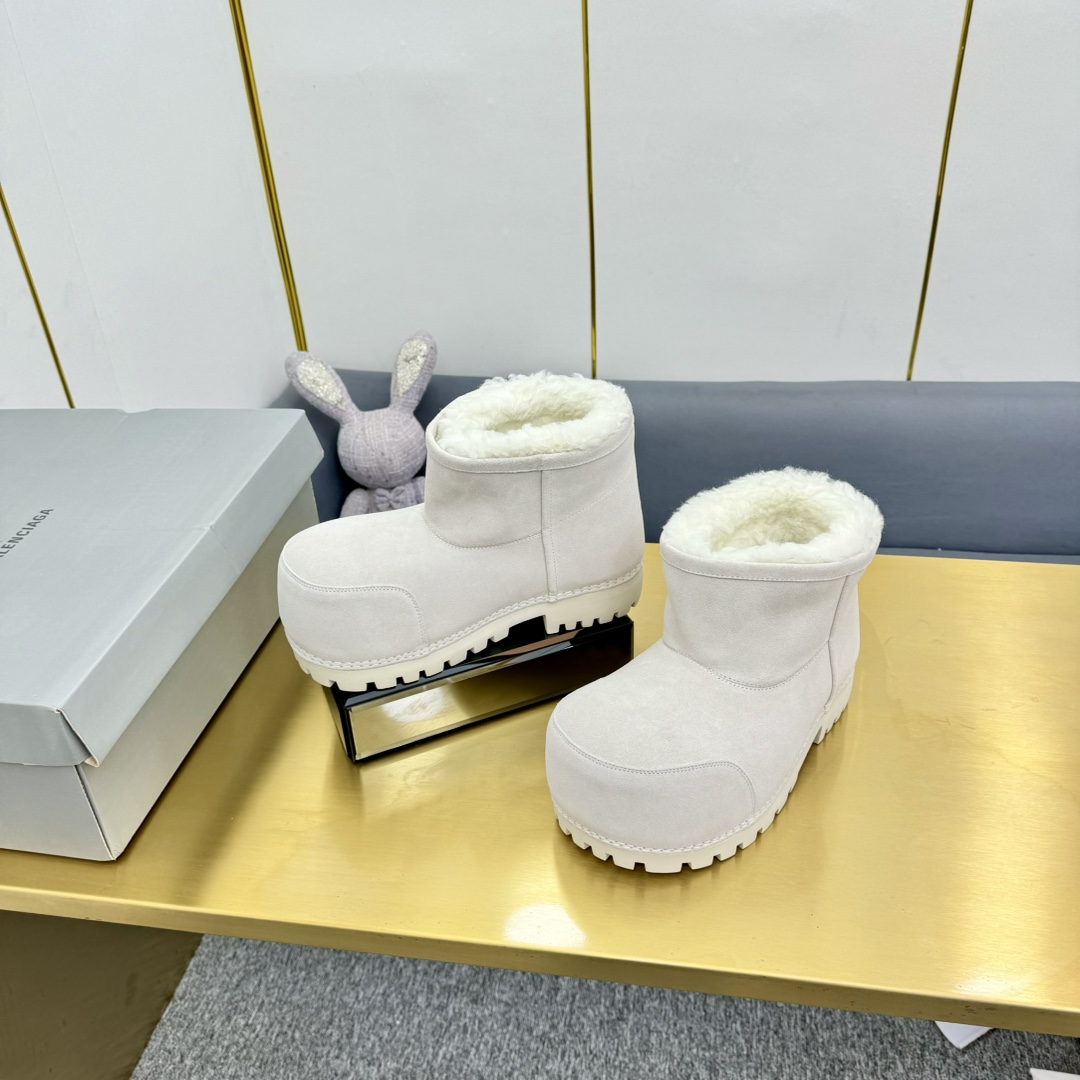 Balenciaga Alaska Fur Bootie  - DesignerGu