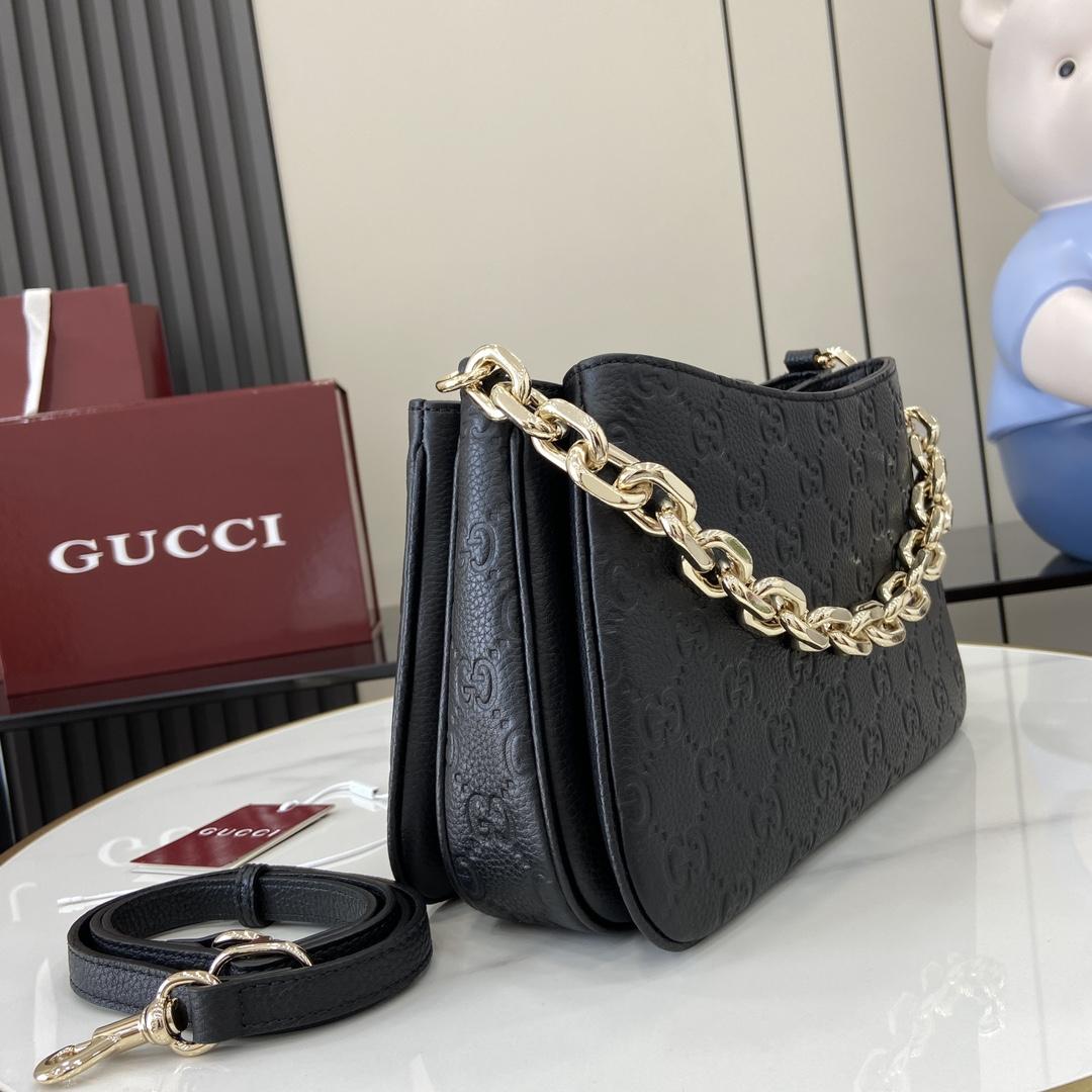 Gucci GG Emblem Mini Shoulder Bag  - DesignerGu