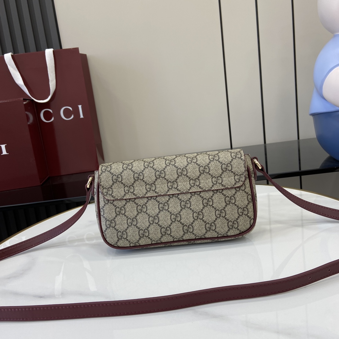 Gucci GG Mini Shoulder Bag With Cat Detail - DesignerGu