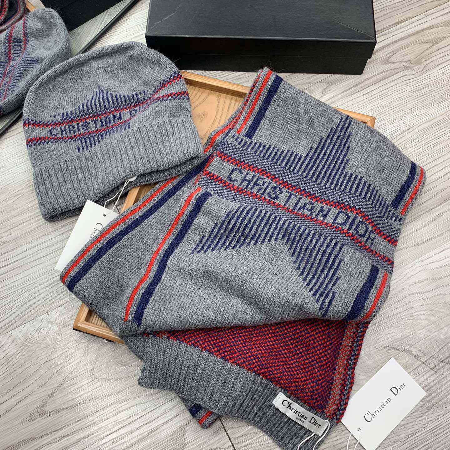 Dior Beanie And Scarf - DesignerGu