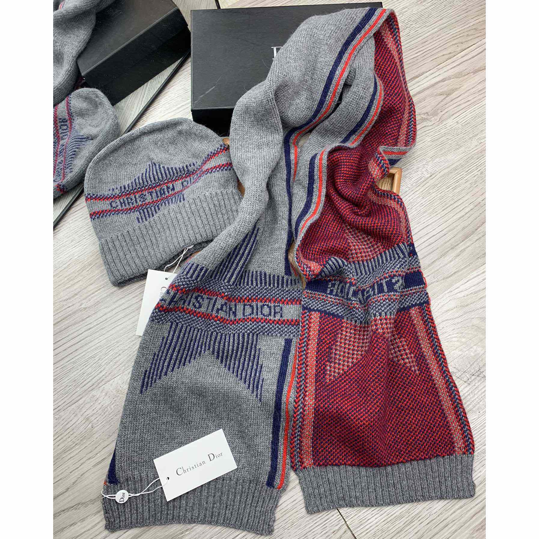 Dior Beanie And Scarf - DesignerGu